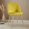 Cadeira de Jantar - Estofada em Veludo - Estilo Escandinavo - Evelyne image 7