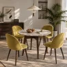 Cadeira de Jantar - Estofada em Veludo - Design Escandinavo - Evelyne image 7