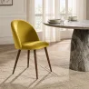 Cadeira de Jantar - Estofada em Veludo - Design Escandinavo - Evelyne image 7
