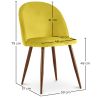 Cadeira de Jantar - Estofada em Veludo - Design Escandinavo - Evelyne image 7