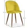 Cadeira de Jantar - Estofada em Veludo - Design Escandinavo - Evelyne image 7