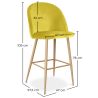 Banqueta Estofada em Veludo - Design Escandinavo - Evelyne image 7