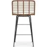 Banco de bar em vime - Design Boho Bali -65cm - Catori image 7