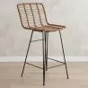 Banco bar em vime com encosto - Design Boho Bali - 75cm - Catori image 7