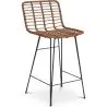 Banco bar em vime com encosto - Design Boho Bali - 75cm - Catori image 7