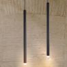 Luminária de teto tubular LED - Luminária pendente preta - 60cm - Bruna image 7