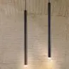 Luminária de teto tubular LED - Luminária pendente preta - 60cm - Bruna image 7