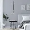 Luminária de teto tubular LED - Luminária pendente preta - 60cm - Bruna image 7