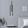 Luminária de teto tubular LED - Luminária pendente preta - 60cm - Bruna image 7