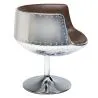 Cadeira Lounge - Cadeira de design - Couro e metal - Cognac image 7