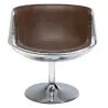 Cadeira Lounge - Cadeira de design - Couro e metal - Cognac image 7