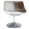 Cadeira Lounge - Cadeira de design - Couro e metal - Cognac image 7