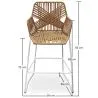 Banco de vime Boho Bali Design - 75cm - Tale image 7