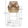 Banco de vime Boho Bali Design - 75cm - Tale image 7