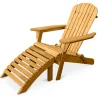 Cadeira de convés com apoio para os pés - Cadeira de jardim em madeira - Adirondack image 7
