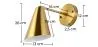 Luminária de Parede - Cone de Metal - Dourado - Livel image 7