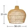  Luminária de Teto em Rattan - Luminária Pendente stile Boho Bali - Mai image 7