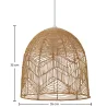 Luminária de teto de ratã - Pendente de stile Boho Bali - Bu image 7