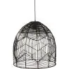 Luminária de teto de ratã preto - Luminária pendente de stile Boho Bali - Le image 7
