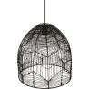 Luminária de teto de ratã preto - Luminária pendente de stile Boho Bali - Le image 7