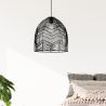 Luminária de teto de ratã preto - Luminária pendente de stile Boho Bali - Le image 7