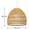 Luminária de teto de ratã - Pendente de stile Boho Bali - 40cm - Hoa image 7