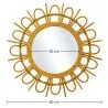  Espelho de Parede - Design Redondo Boho Bali (60 cm) - Miu image 7
