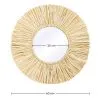  Espelho de Parede - Design Redondo Boho Bali (60 cm) - Grel image 7