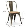 Cadeira de Jantar - Design Industrial - Aço e Madeira - Nova Edição - Stylix image 7