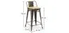 Banco Bar com Encosto - Desenho Industrial - Madeira e Aço - 60cm - Nova Edição - Stylix image 7