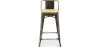 Banco Bar com Encosto - Desenho Industrial - Madeira e Aço - 60cm - Nova Edição - Stylix image 7