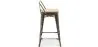 Banco Bar com Encosto - Desenho Industrial - Madeira e Aço - 60cm - Nova Edição - Stylix image 7