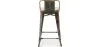 Banco Bar com Encosto - Desenho Industrial - Madeira e Aço - 60cm - Nova Edição - Stylix image 7