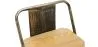 Banco Bar com Encosto - Desenho Industrial - Madeira e Aço - 60cm - Nova Edição - Stylix image 7