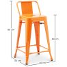 Banco Bar com Encosto - Desenho Industrial - 60cm - Nova Edição - Stylix image 7