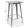Mesa banquinho quadrada - Design industrial - 100 cm  - Galla image 7