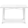 Mesa de jantar retangular - Design industrial - Metal branco - Ashi image 7
