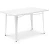 Mesa de jantar retangular - Design industrial - Metal branco - Ashi image 7