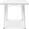 Mesa de jantar retangular - Design industrial - Metal branco - Ashi image 7