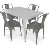 Pack Mesa de Jantar e 4 Cadeiras de Jantar Design Industrial - Nova Edição- Bistrot Stylix image 7
