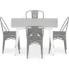 Pack Mesa de Jantar e 4 Cadeiras de Jantar Design Industrial - Nova Edição- Bistrot Stylix image 7