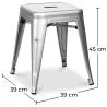Banqueta com design industrial - 45cm - Nova Edição - Stylix image 7