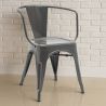 Cadeira de jantar com braços - Design industrial - Aço - Nova edição - Stylix image 7