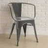 Cadeira de jantar com braços - Design industrial - Aço - Nova edição - Stylix image 7
