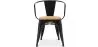 Cadeira de jantar com braços - Design industrial - Madeira e aço - Nova edição - Stylix image 7