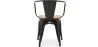 Cadeira de jantar com braços - Design industrial - Madeira e aço - Nova edição - Stylix image 7
