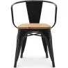 Cadeira de jantar com braços - Design industrial - Madeira e aço - Nova edição - Stylix image 7