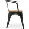 Cadeira de jantar com braços - Design industrial - Madeira e aço - Nova edição - Stylix image 7