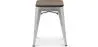 Banco Bar - Design Industrial - Madeira e Aço - 45cm - Nova Edição - Stylix image 7
