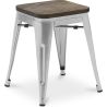 Banco Bar - Design Industrial - Madeira e Aço - 45cm - Nova Edição - Stylix image 7